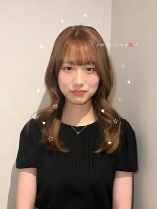 セミロング KANO🐈‍⬛🎀 ニュアンス/レイヤーのヘアスタイル