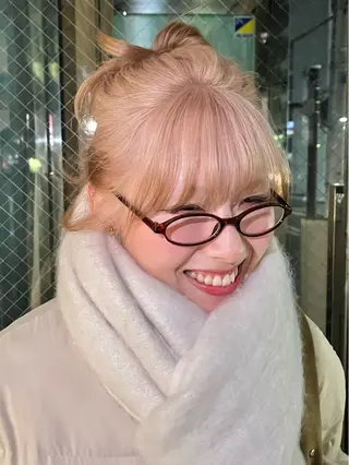 ロング カラー Vicky ブリーチ メンズカジュアルのヘアスタイル