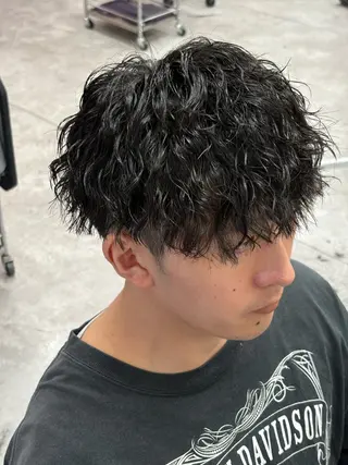 ミディアム カラー パーマ メンズ 🔥最強メンズ特化/ パーマの達人🔥風見のヘアスタイル