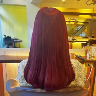 ミディアム カラー 柔め透明感血色カラー 暖色/レイヤー/ゆいのヘアスタイル