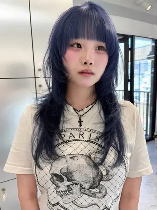 ロング カラー TATSUハイトーン ミルクティーベージュのヘアスタイル