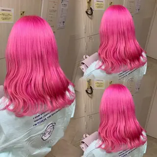 セミロング カラー 暖色/ブリーチカラー 🎀 M i k uのヘアスタイル