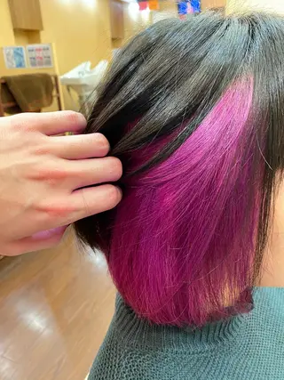 ショート ゆぴ☾/推しカラー /ハイトーンのヘアスタイル