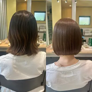 ショート カラー hub hair レイヤー/ナチュラルのヘアスタイル