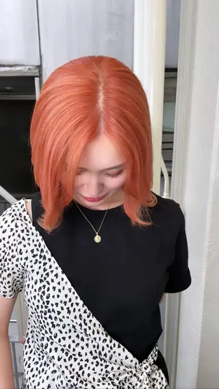 ミディアム カラー ヘアアレンジ 具志堅 良のヘアスタイル