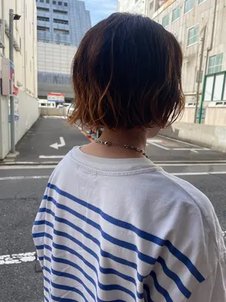 ショート カラー ayane⭐️ボブ・ ショート・パーマのヘアスタイル