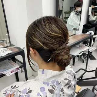 ミディアム カラー パーマ ヘアアレンジ メンズ キッズ ネイル マツエク・マツパ アイブロウ mona/ ストレートスタイル✨のヘアスタイル