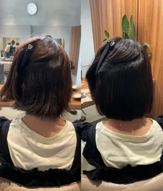 ミディアム ショート⌇艶カラー ⌇ RIN🌙のヘアスタイル