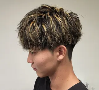 ショート パーマ カラー メンズ 【イケメン風パーマ】 SHOFYのヘアスタイル