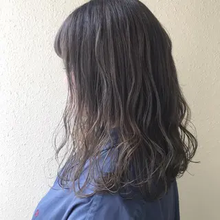 セミロング kiyono ⭐︎ダブルカラーのヘアスタイル