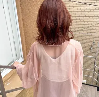 カラー 🍒ベージュ/ピンク ベージュ🍒なつきのヘアスタイル