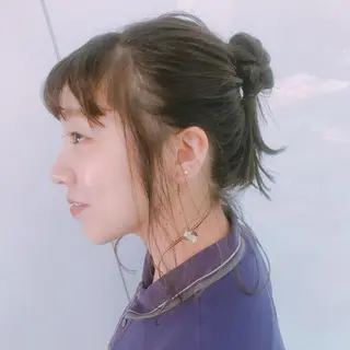 ヘアアレンジ 💓パーマ，💗 レイヤーカットのヘアスタイル