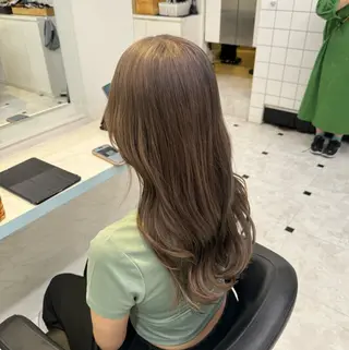 ロング カラー 🤎モテ髪&透明感 ミルクティー🥣🤎のヘアスタイル