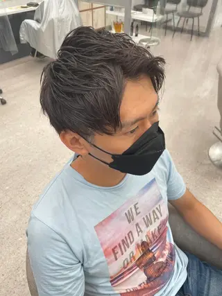 ショート メンズ 京都河原町 メンズパーマ助川龍哉のヘアスタイル