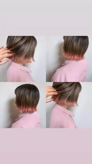 ショート カラー Shiho お洒落な エクステ♡ハイトーンのヘアスタイル