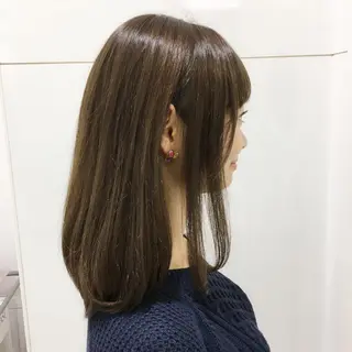 セミロング パーマ 趙 英来のヘアスタイル