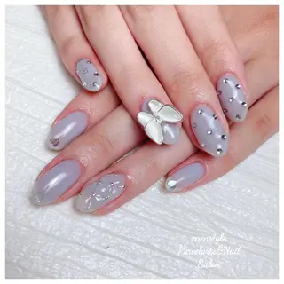 ミディアム ネイル 🐾enen style 🐾のネイルデザイン