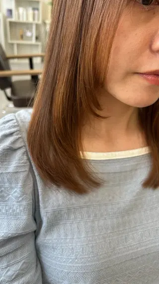 ミディアム TERUYA shionのヘアスタイル
