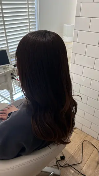 ミディアム カラー 似合わせ 顔周りYUUGAのヘアスタイル