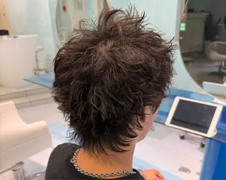ショート パーマ AMITYメンズ特化 ASUMIのヘアスタイル