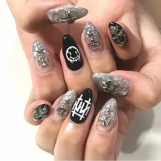 ネイル 渋谷／チップ長さ出し 👑アプレgel-xのネイルデザイン
