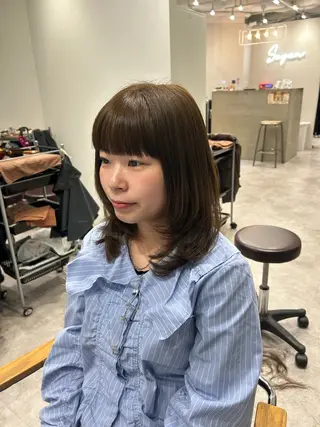 ミディアム カラー ヘアアレンジ ボブ /ニュアンス/ satomi🧸💖のヘアスタイル