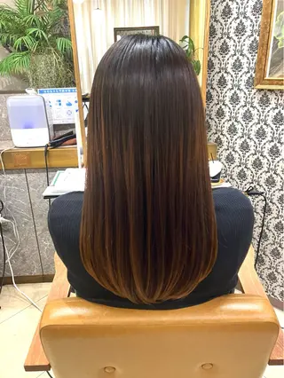 セミロング 阿部 雲母のヘアスタイル