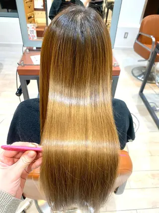 ミディアム カラー パーマ メンズ キッズ 酸熱トリートメント/ 髪質改善🌟玉井香奈のヘアスタイル
