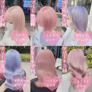 ロング カラー ヘアアレンジ メンズ キッズ マツエク・マツパ ブリーチの髪様 MASATOのヘアスタイル