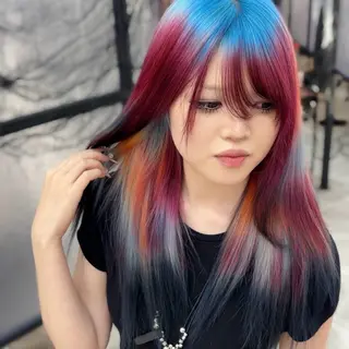 ロング カラー Ren. 🦋デザインカラーのヘアスタイル