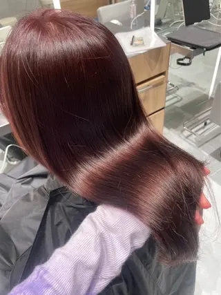 カラー 🫧暖色愛され透明感 🍒カラー千優のヘアスタイル