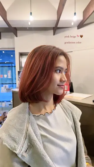 ショート カラー TheEct🫧ca now SUZUNOのヘアスタイル