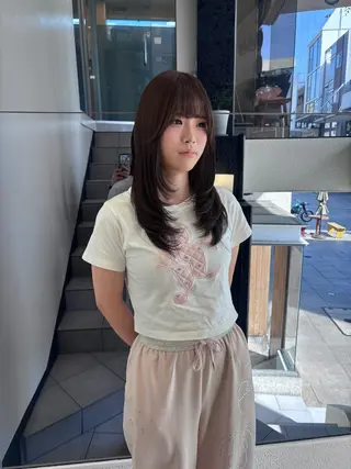 セミロング 竹田 佳奈のヘアスタイル