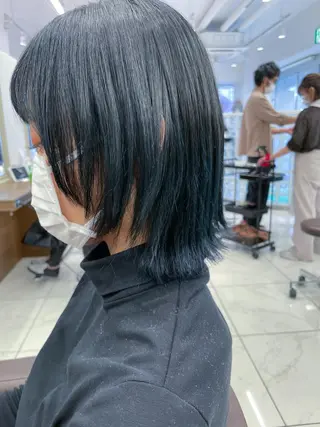 ミディアム カラー パーマ 店長福島成美/髪質 改善縮毛矯正/カラーのヘアスタイル