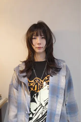 ロング カラー ヘアアレンジ レイヤーカット 赤み消し　店長/大和のヘアスタイル
