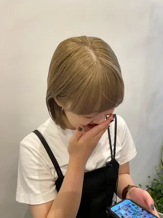 ミディアム カラー やました もえかのヘアスタイル