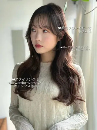 セミロング 似合わせレイヤー モテカラー🤍三科のヘアスタイル