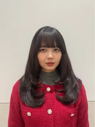 ロング ボブ/地毛風縮毛矯正 茉青🤍新宿代々木のヘアスタイル