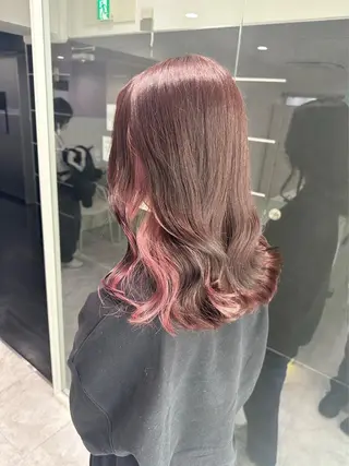 セミロング カラー パーマ ヘアアレンジ メンズ キッズ ネイル マツエク・マツパ アイブロウ 韓国系🇰🇷🩶 艶暗髪/MEIのヘアスタイル