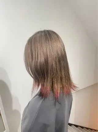 ミディアム ))ブリーチ特化(( 渡邉 怜のヘアスタイル