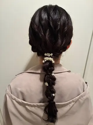 セミロング ヘアアレンジ T Ayaのヘアスタイル