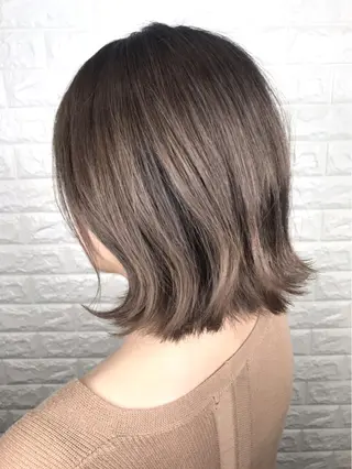 ミディアム カラー 縮毛矯正/ 髪質改善 /ショート 圍 崇行のヘアスタイル