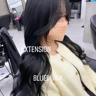 ロング カラー エクステ🩵ブリーチ 韓国ヘア🩵KAEのヘアスタイル