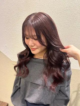 ロング カラー 透明感カラー/ 小顔カット/ミヅキのヘアスタイル