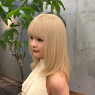 ミディアム 柔らかいハイトーン× 似合わせ/Yoheiのヘアスタイル