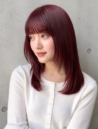 ミディアム カラー 似合わせ×ケア 質感🫧シオンのヘアスタイル