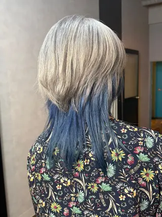 セミロング カラー 透明感カラー/パーマ 🌀アオノのヘアスタイル