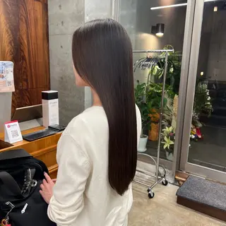 ロング カラー 顔まわりカット✨艶髪 ✨髪質改善✨伴響佳のヘアスタイル