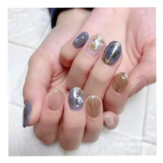 ミディアム ネイル 🐾enen style 🐾のネイルデザイン