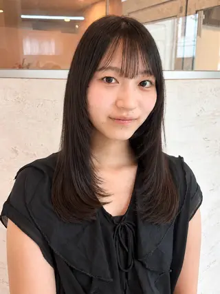 セミロング カラー himari/縮毛 矯正/レイヤー/熊谷のヘアスタイル